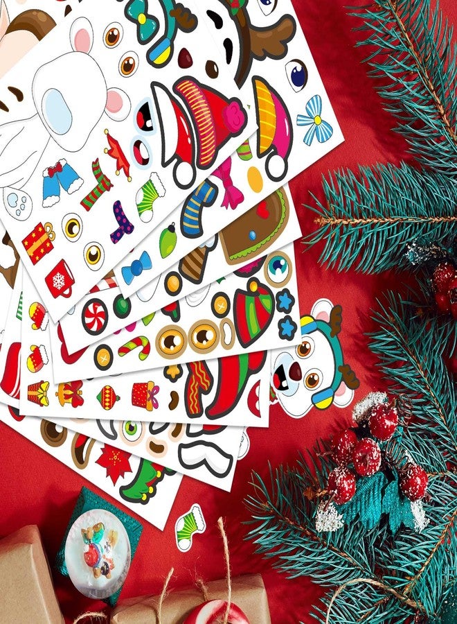 OTAITY 24 Sheets Christmas Stickers for Kids Make a Face Stickers Make Your Own Christmas Characters Mix and Match Stickers, Christmas Party Games Sticker for Christmas Party Favor Supplies School Rewards - Image 5